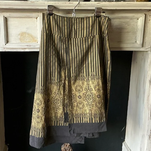 ISDA & Co. Pharoah Paneled Midi Burnished Gold & Black Shirt NWT Very Cool! Sz 6 - Picture 4 of 8